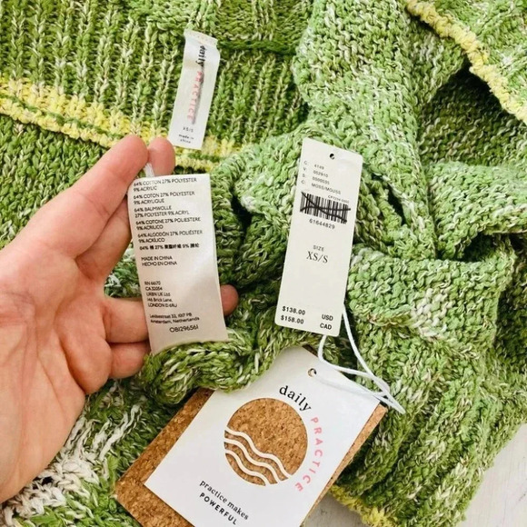 Anthropologie Daily Practice Palm Frond Cardigan Size XS / S NWT $138 - Picture 7 of 8